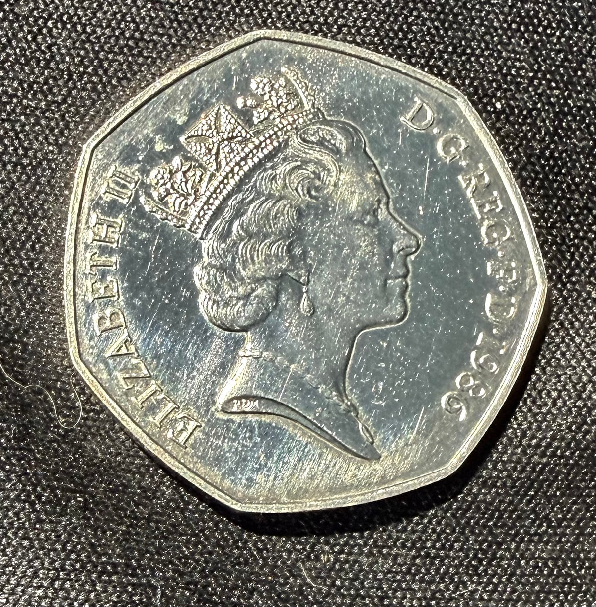 1986 United Kingdom Britannia Large 50p Proof Coin