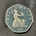 Share 1972 UK 50p Fifty Pence Coin - Britannia - PROOF - Royal Mint Set Issue
