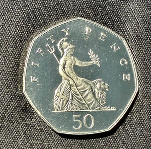 1990 United Kingdom Britannia Large 50p Proof Coin