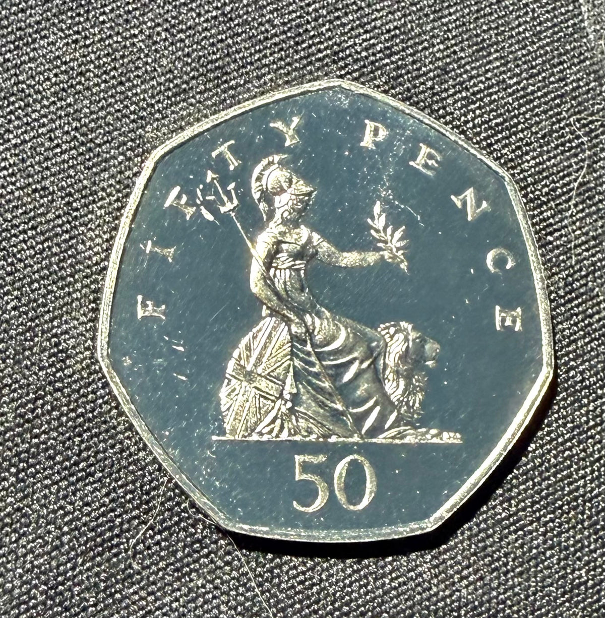 1992 United Kingdom Britannia Large 50p Proof Coin