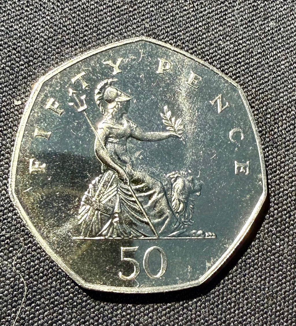 1988 UK 50p Fifty Pence Coin - Britannia - PROOF - Royal Mint Set Issue