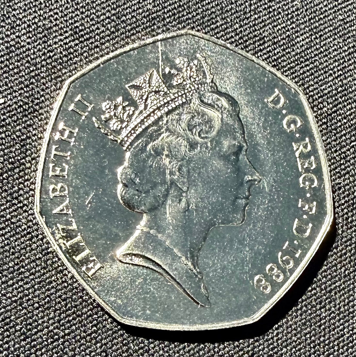 1988 UK 50p Fifty Pence Coin - Britannia - PROOF - Royal Mint Set Issue