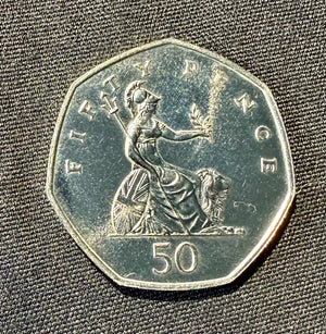 1996 UK 50p Fifty Pence Coin - Britannia - PROOF - Royal Mint Set Issue