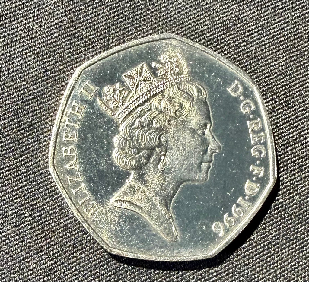 1996 UK 50p Fifty Pence Coin - Britannia - PROOF - Royal Mint Set Issue