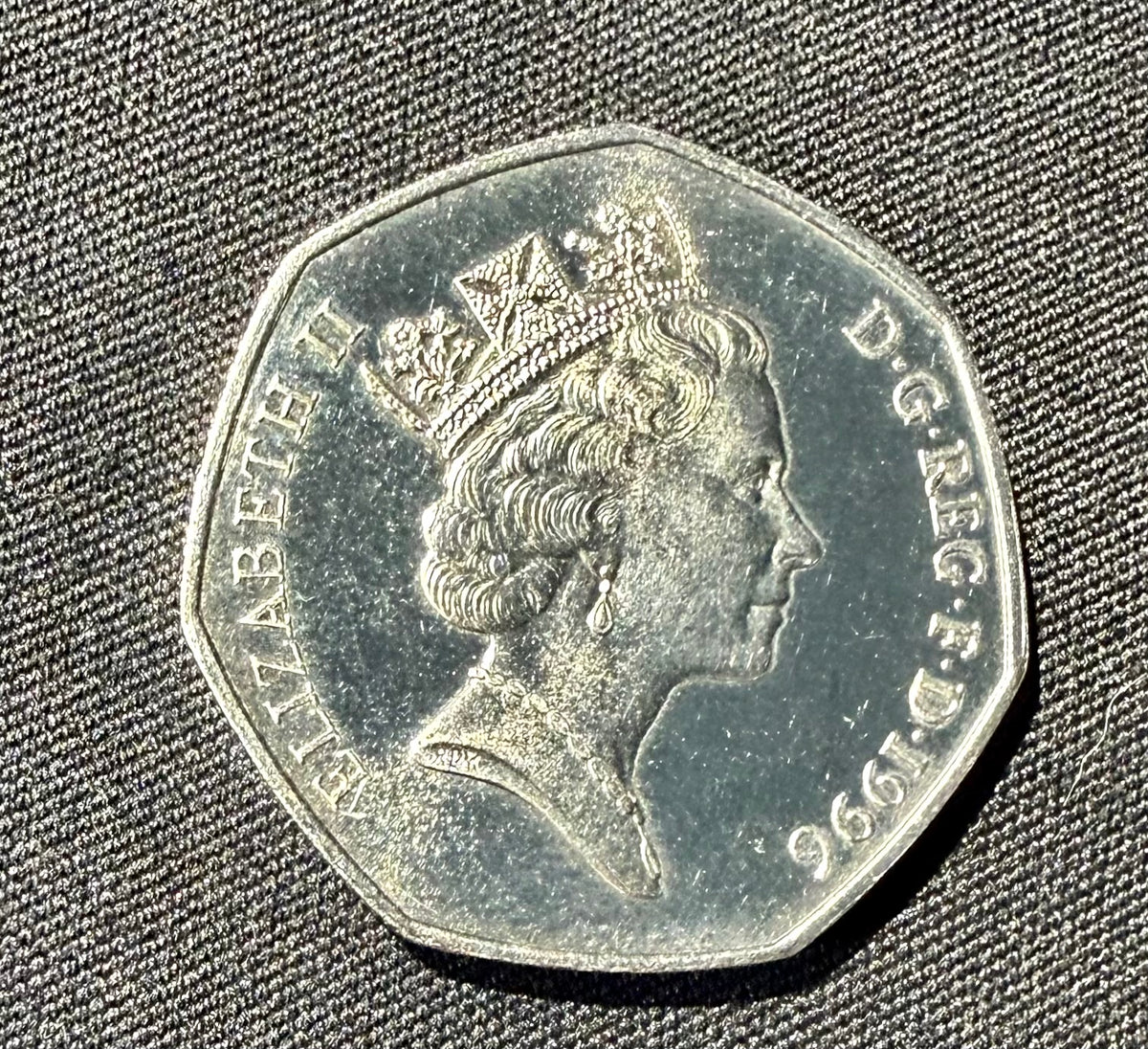 1996 UK 50p Fifty Pence Coin - Britannia - PROOF - Royal Mint Set Issue