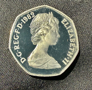 1982 UK 50p Fifty Pence Coin - Britannia - PROOF