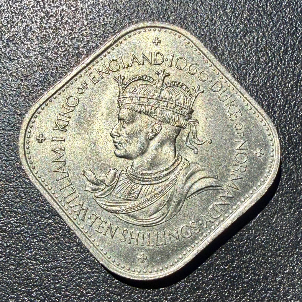 1966 Guernsey 10 Ten Shillings Coin – Norman Conquest 900th Anniversary