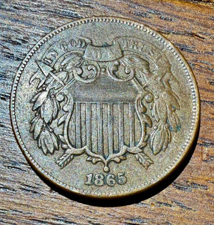 1865 US Two Cent Piece - Fancy 5 Variety
