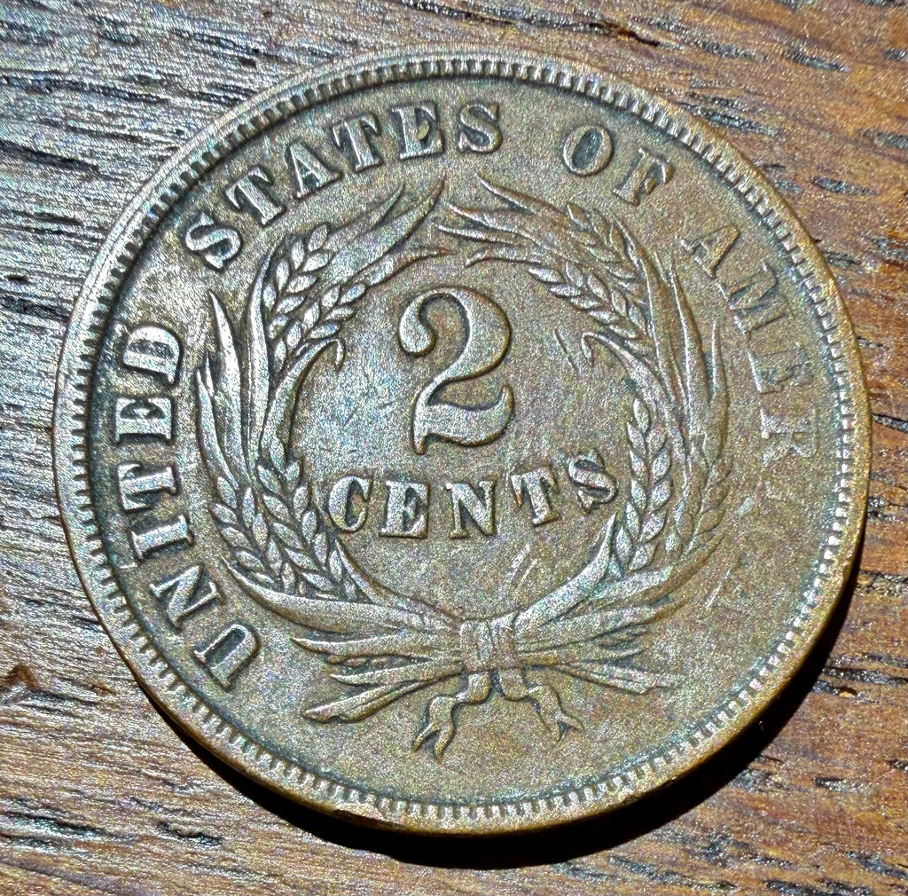 1865 US Two Cent Piece - Fancy 5 Variety