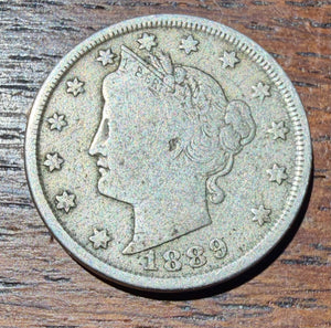 1889 USA Liberty Head 'V' Nickel 5 Cents