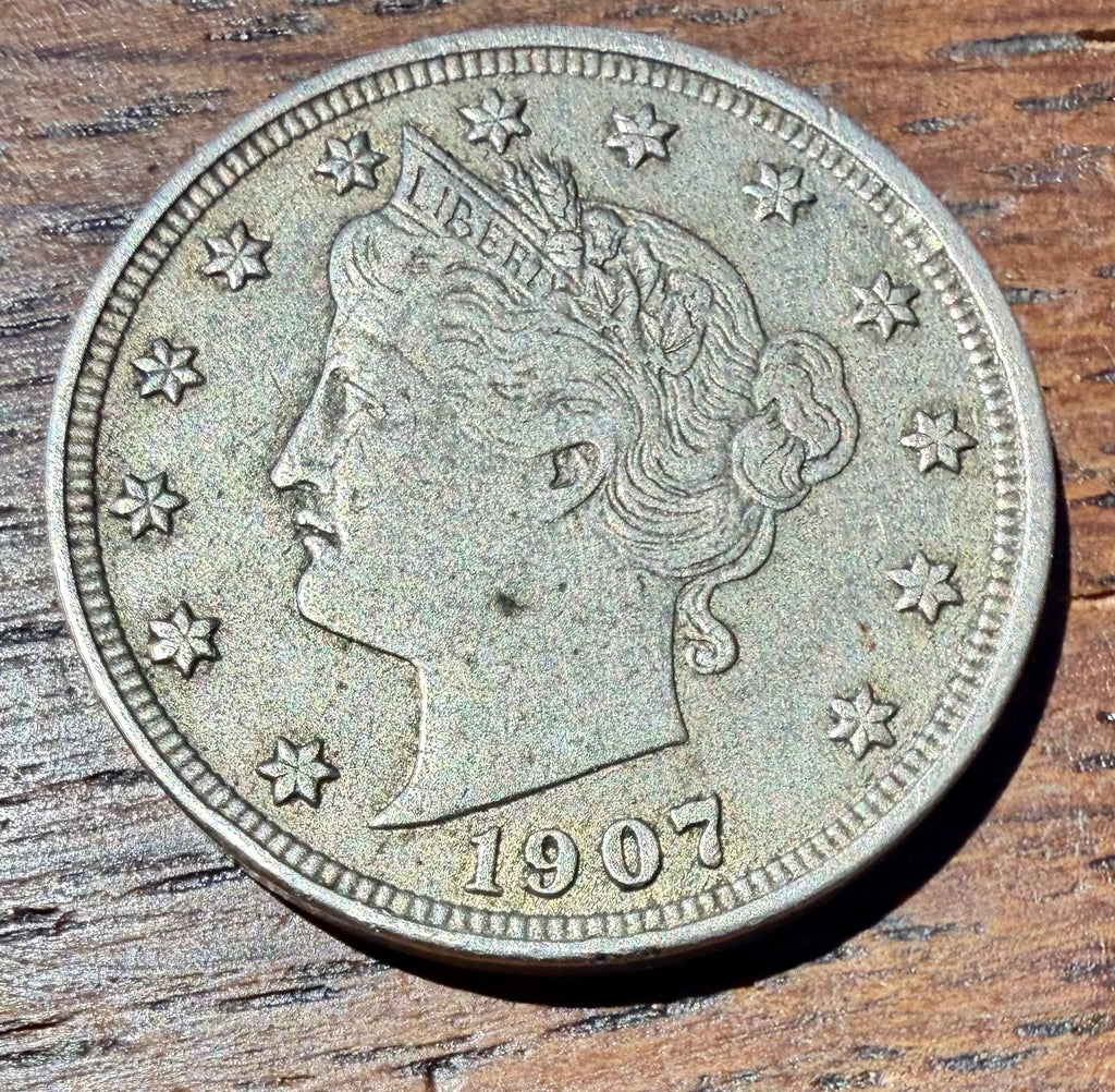 1907 USA Liberty Head 'V' Nickel 5 Cents