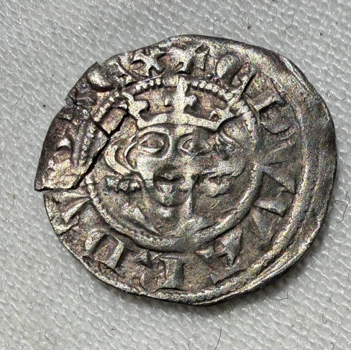 Edward I Farthing _ Class 1c- EDWARDVS REX / LONDONIENSIS- S.1443A-repaired
