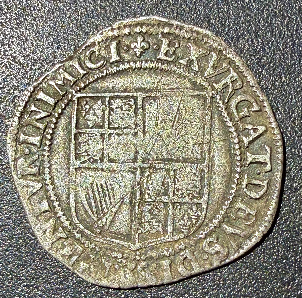 James I (1603–1625) Hammered Silver Shilling – First Coinage, Mintmark Lis (1604)