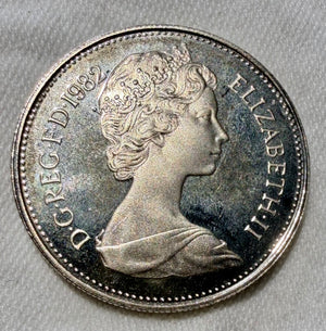 1982 PROOF 5p Crowned Thistle Five Pence Coin