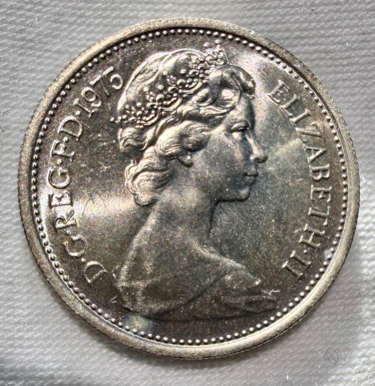1975 PROOF 5p Crowned Thistle Five Pence Coin