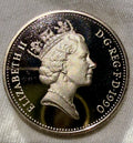 1990 PROOF 5p Crowned Thistle Five Pence Coin