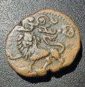 India Mysore Krishnaraja Wodeyar III Copper 20 Cash c.1830s - Sardula Lion