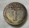 1818 Maundy Penny George III-toned