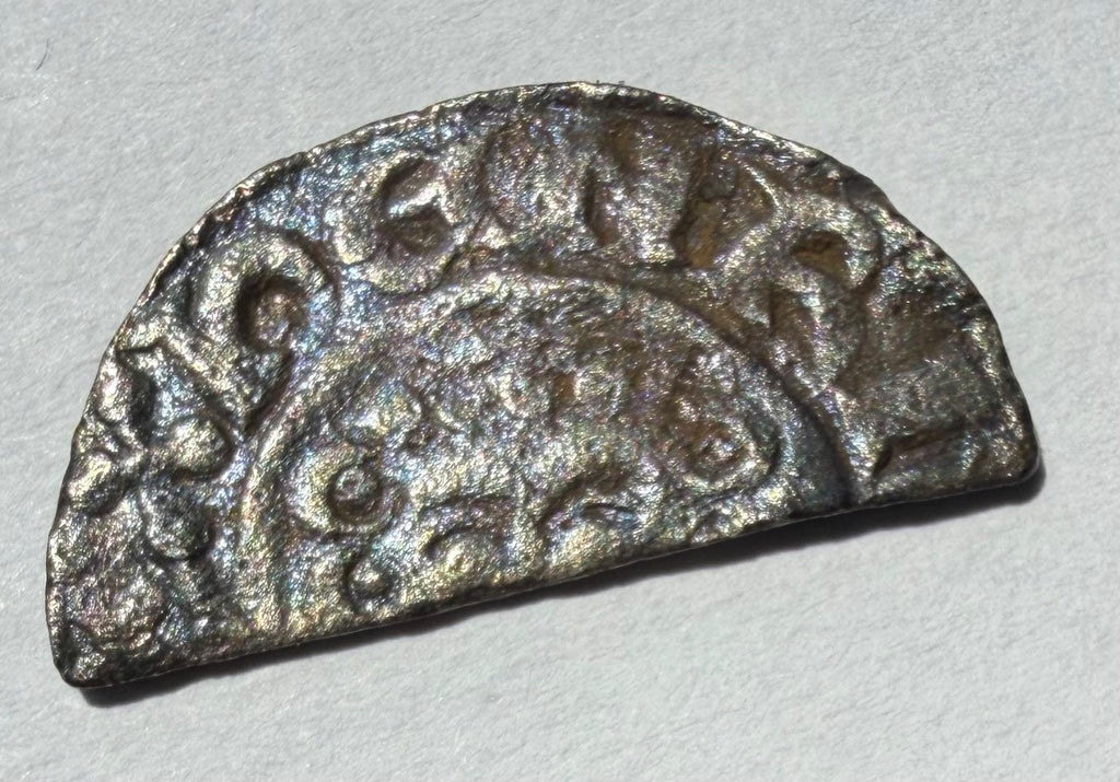 King John Short Cross Cut Half Penny-Class 5b2-Lunde