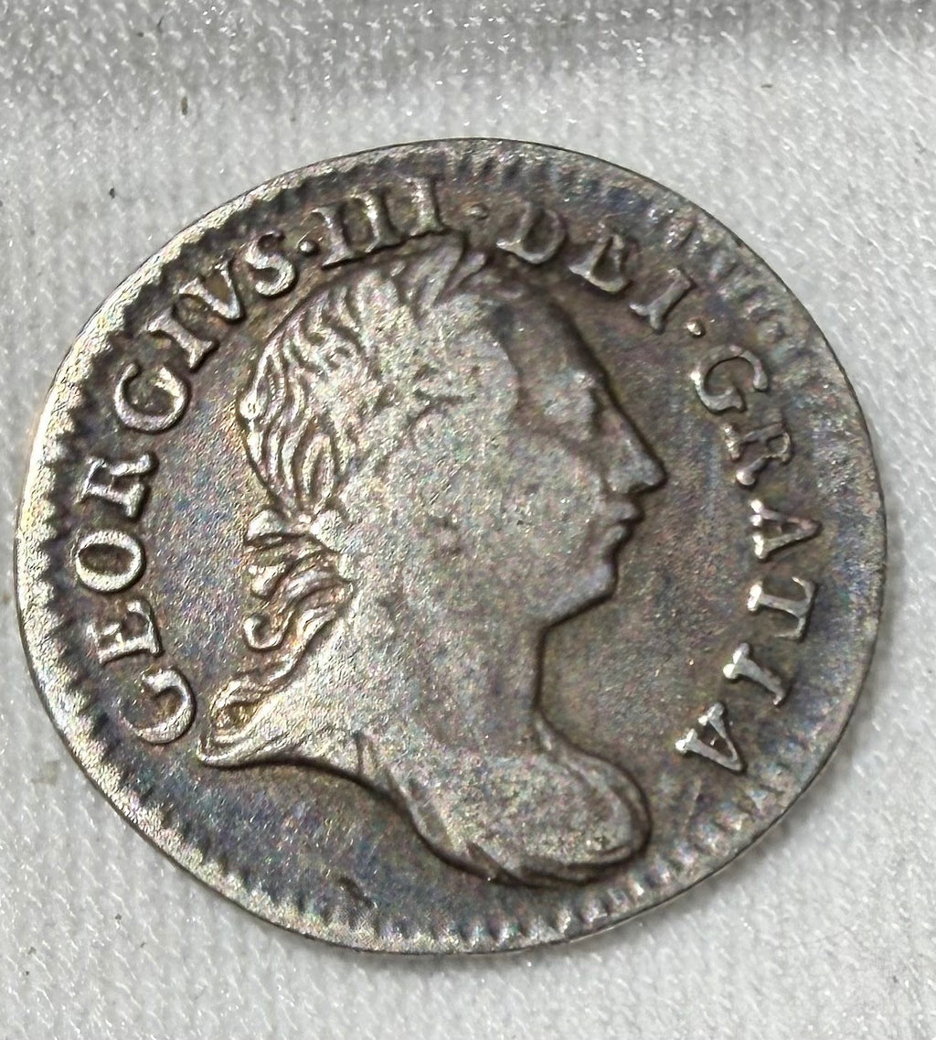 1765 silver threepence- George III