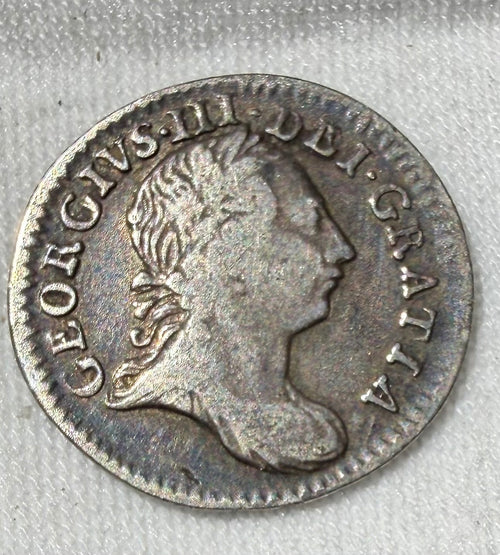 1765 silver threepence- George III
