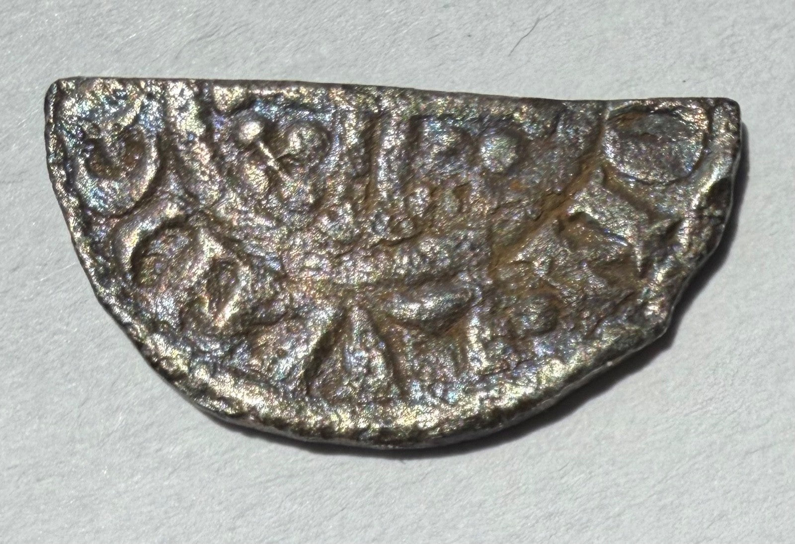 King John Short Cross Cut Half Penny-Class 5b2-Lunde