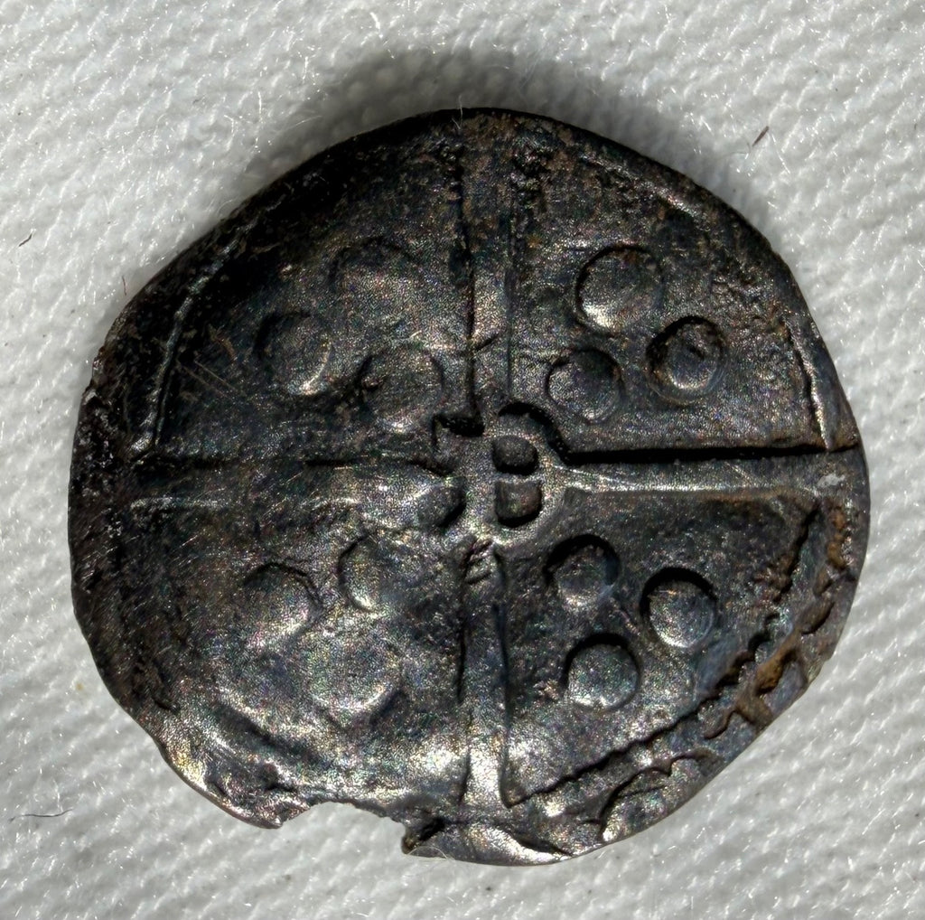 Edward IV penny-second reign. Durham two lis at neck S2166