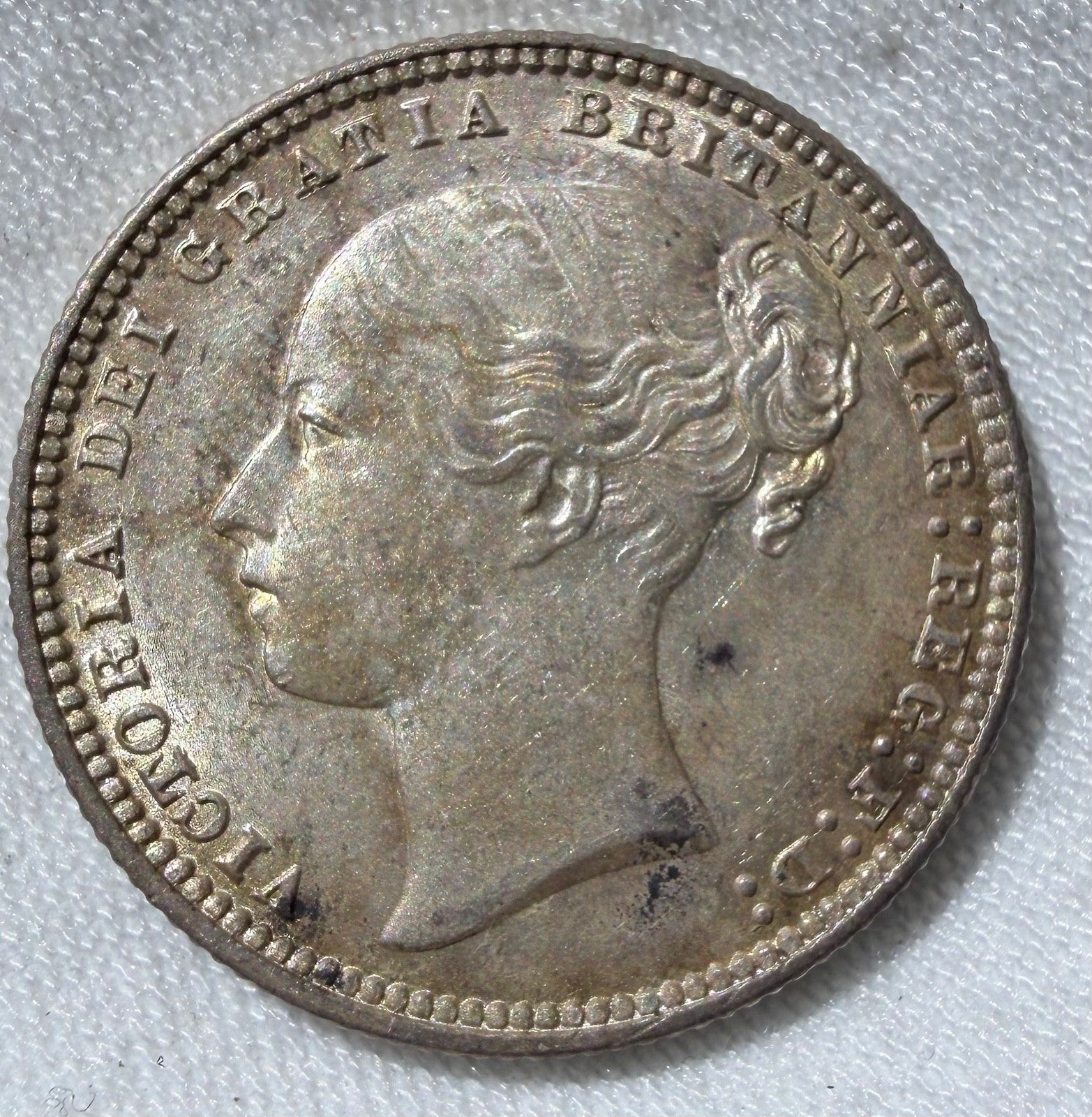 1874 (die17) Victoria shilling-superb lustrous