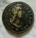 Louis XIV Milled Brass 1 Pistol Coin Weight