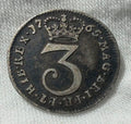 1765 silver threepence- George III