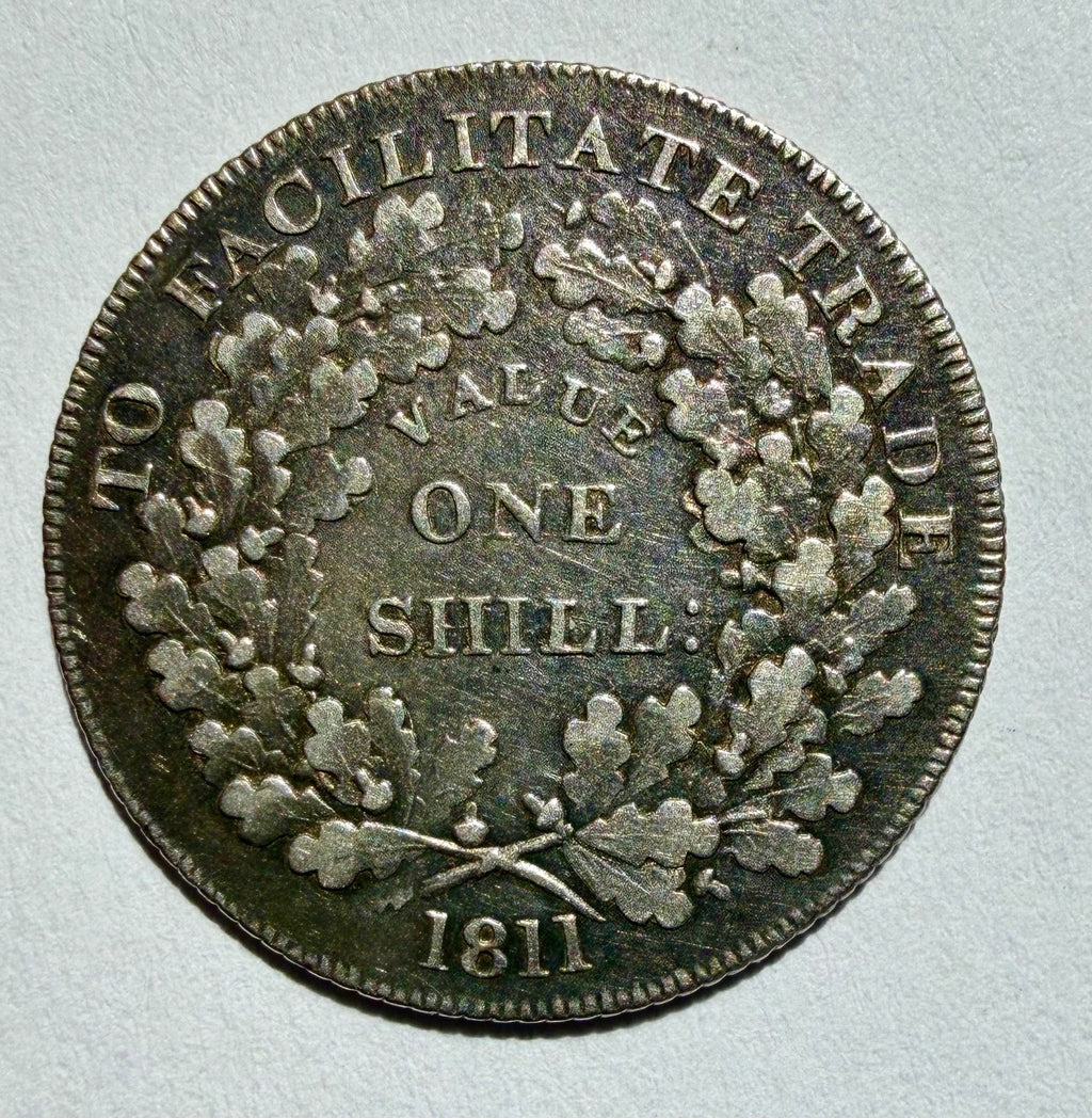 1811 Worcester County & City Silver Shilling Token - Dalton 1