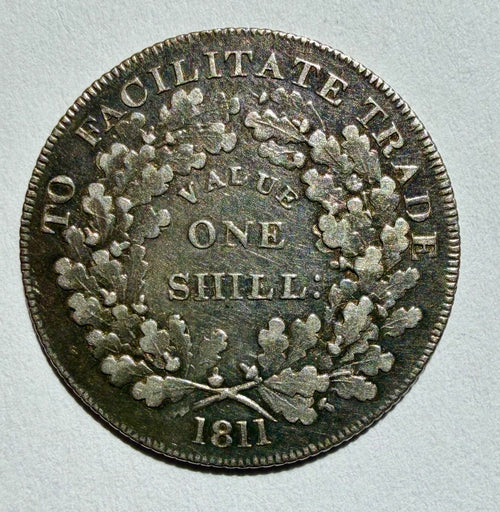 1811 Worcester County & City Silver Shilling Token - Dalton 1