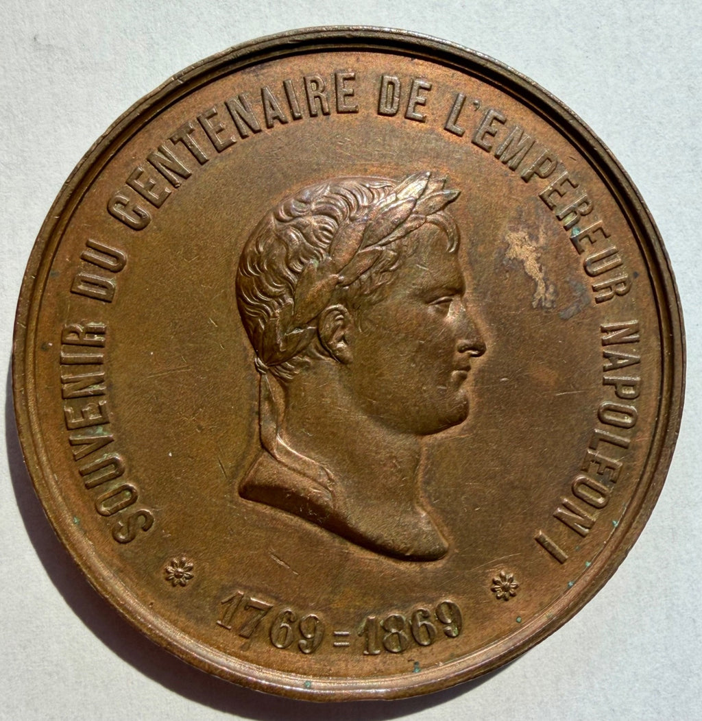 Napoleon I Centenary Medal 1769-1869 Bronze 50mm French Second Empire