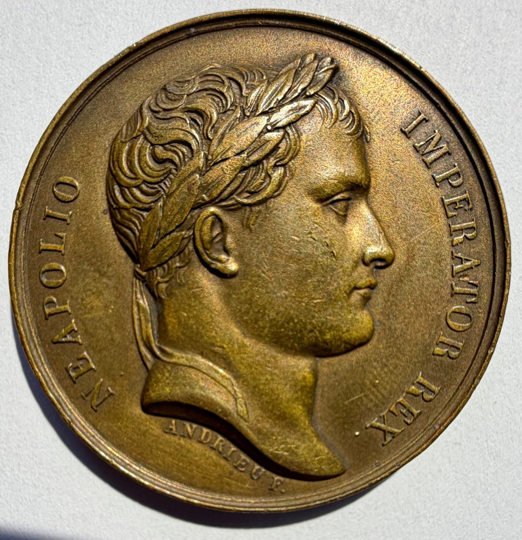 Napoleon I 1808 Stay in Toulouse Bronze Medal - 40mm Andrieu/Denon - Paris Mint