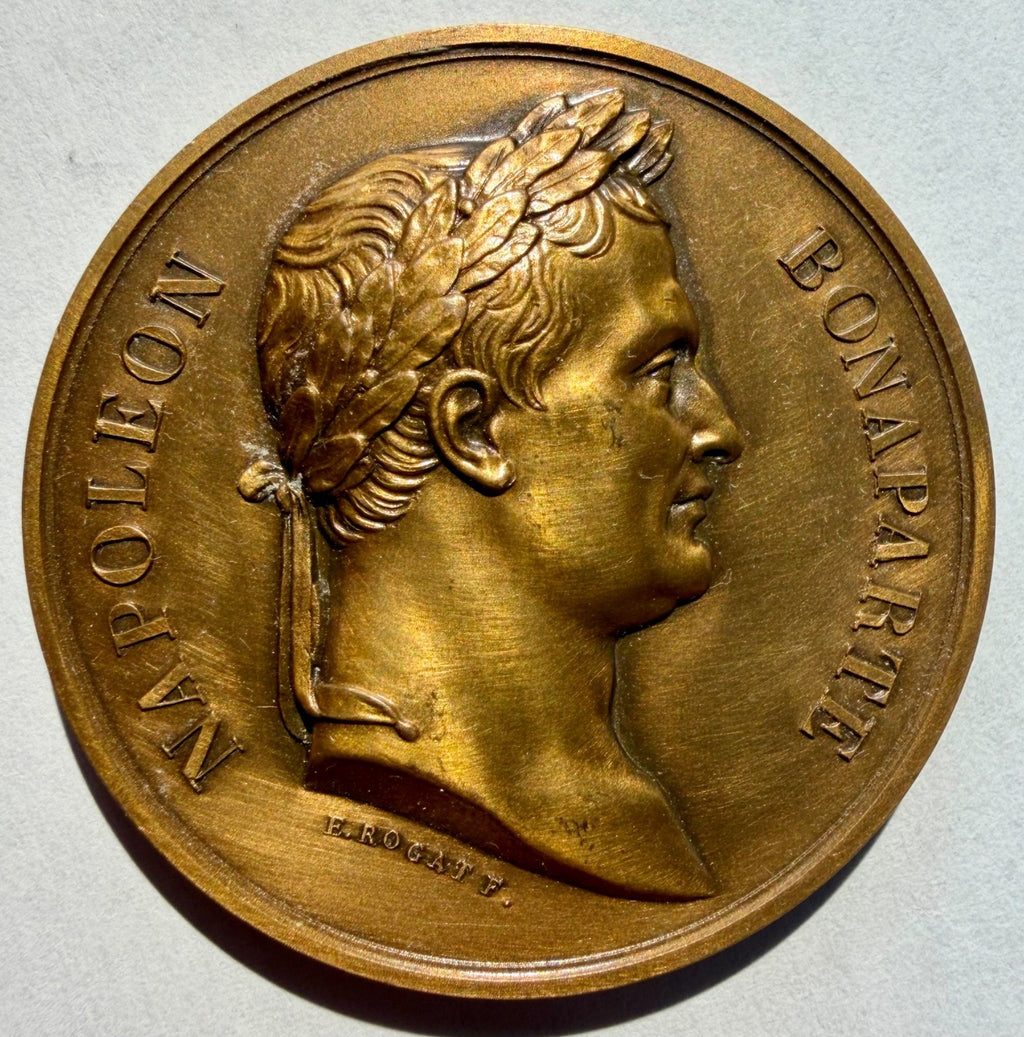Napoleon Waterloo Bronze Medal- E. Rogat- 42mm-Official 1975 Paris Mint restrike