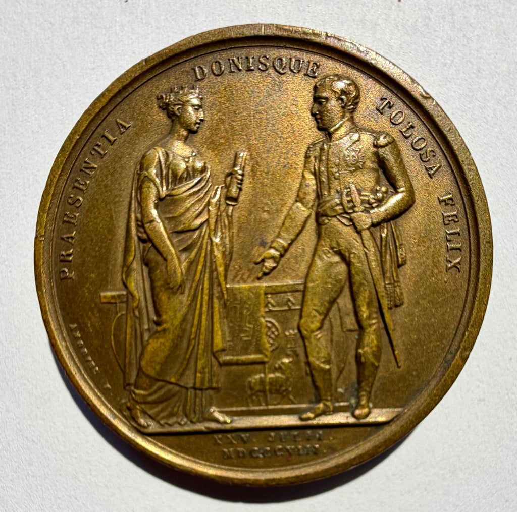 Napoleon I 1808 Stay in Toulouse Bronze Medal - 40mm Andrieu/Denon - Paris Mint